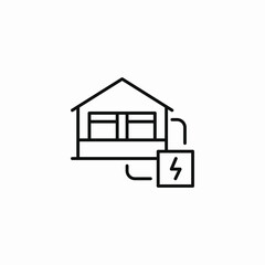 house electricity connection icon sign vector