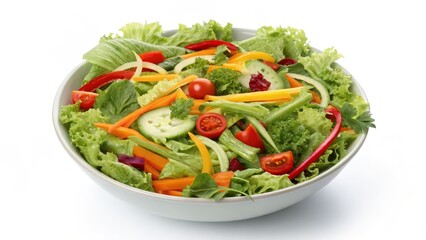 Vibrant Vegetable Salad Bowl Composition, Fresh Ingredients, Healthy Eating Concept Salad, healthy food