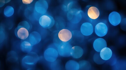 Obraz premium blue bokeh lights background