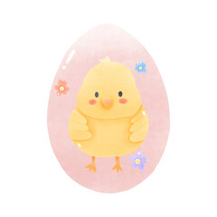 easter chick with egg 