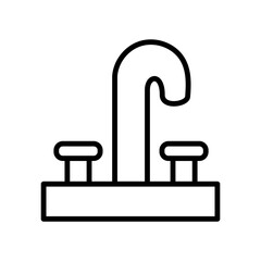 Water tap with two temperature buttons