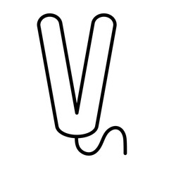 Simple electric hair straightener for styling hair