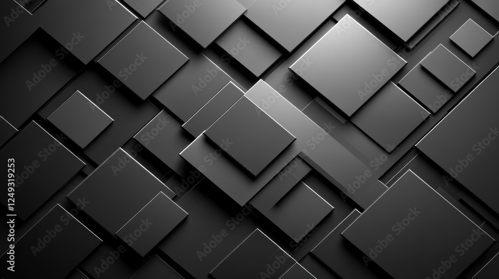 Poster abstract dark grey squares background texture