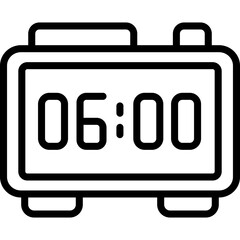 morning alarm clock icon
