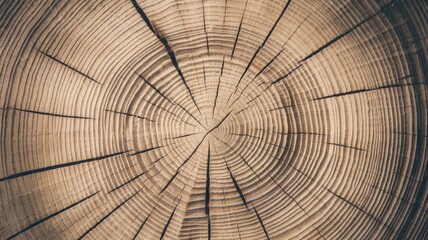 Close-up view of a tree trunk section displaying intricate wood grain patterns, highlighting the natural beauty and texture of the wood.