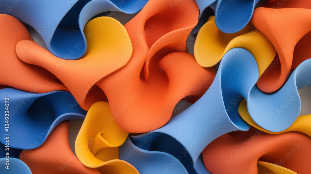 Poster colorful abstract shapes create vibrant and dynamic composition, evoking creativity and freedom of e