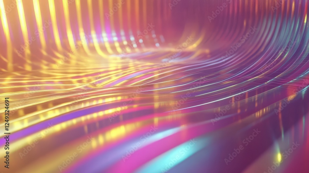 Wall mural a colorful, abstract design with a wave-like pattern