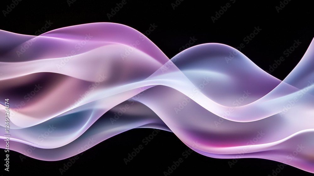 Fototapete abstract waves in soft colors create sense of fluidity and innovation. smooth transitions evoke feel