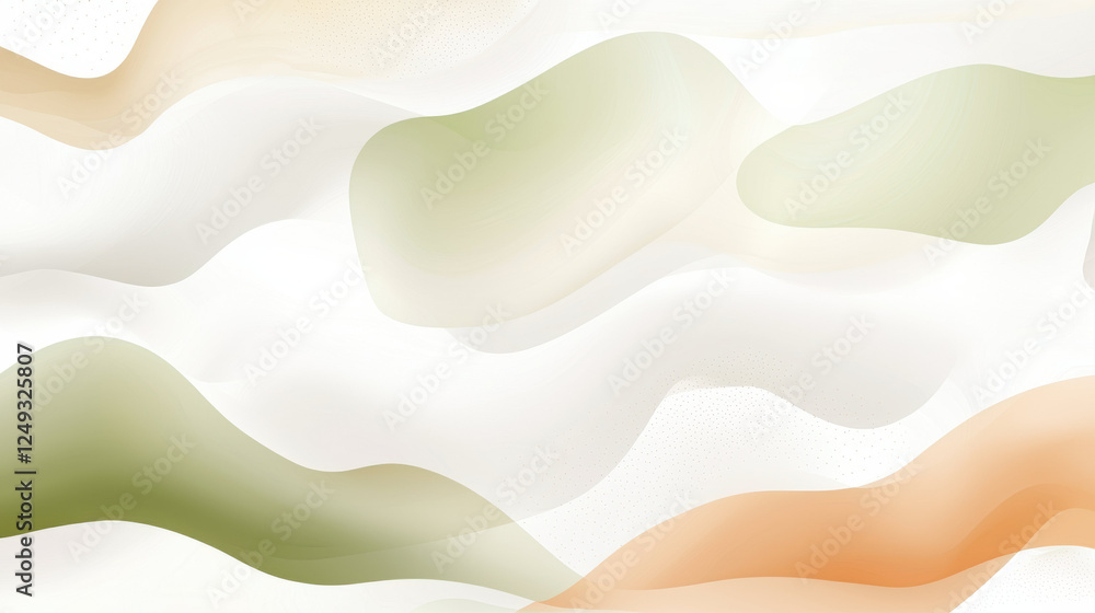 Poster Soft gradient background symbolizing mental health with flowing shapes