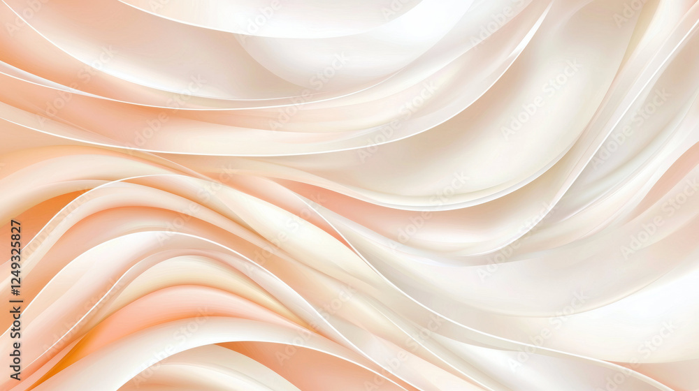 Poster Soft gradient background symbolizing mental health with flowing waves