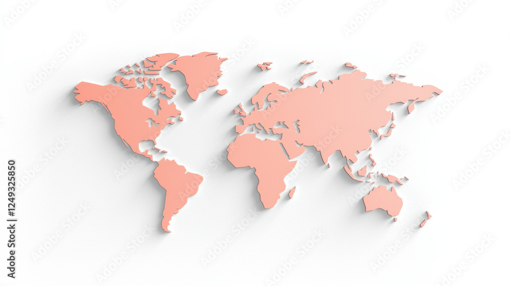 Poster soft gradients representing global citizenship in world map design