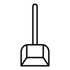 A small scoop for sweeping dust or collecting debris.