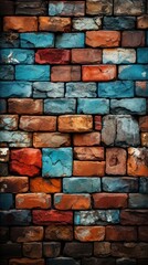 Fototapeta premium Rustic Brick Wall Texture Background. Stone Masonry Pattern for Construction and Architecture Design