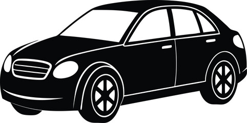 car silhouette on white background