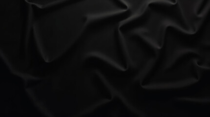 Obraz premium A smooth, Matte, and evenly lit plain black silk texture background.