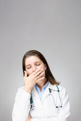 Portrait of a tired doctor