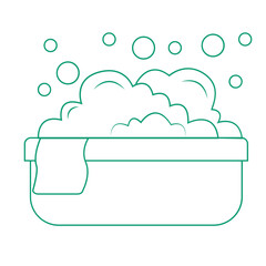 outline cute icon laundry illustration