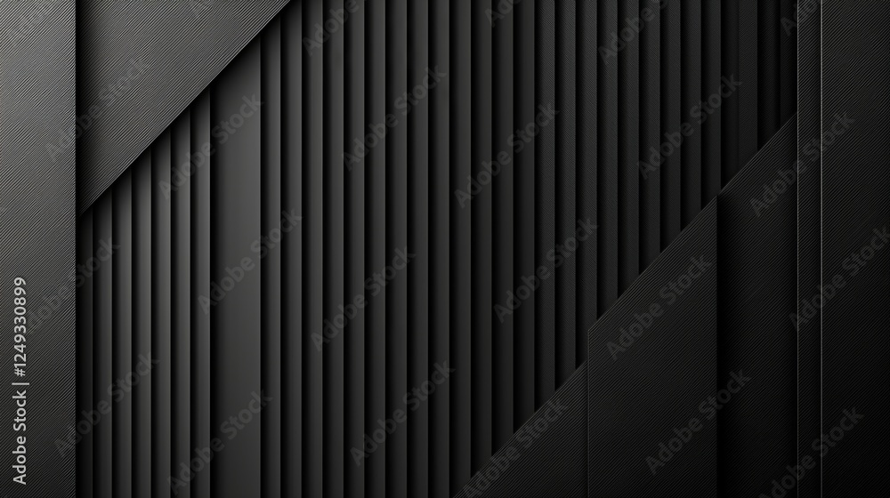 Poster a sleek, abstract design featuring black diagonal lines and textures, creating a modern and minimali