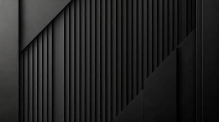 A sleek, abstract design featuring black diagonal lines and textures, creating a modern and minimalist aesthetic.
