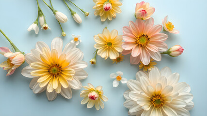 Fototapeta premium Valentine's Day composition. mothers day, womens day concept. AI generated image, ai