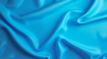 Obraz premium A smooth, Matte, and evenly lit plain azure silk texture background.