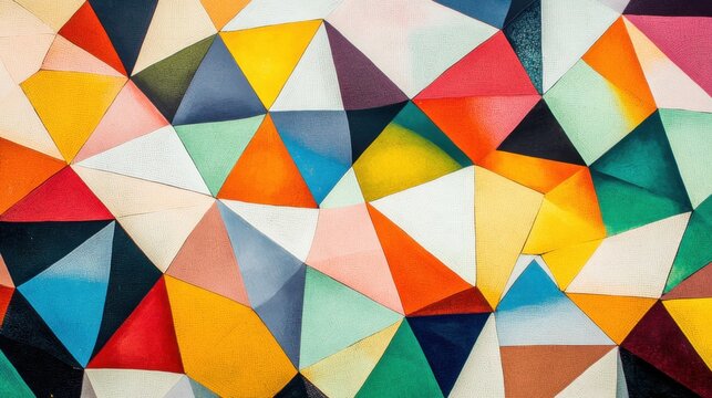 colorful abstract geometric triangle pattern background
