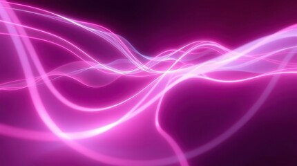 Naklejka premium Holographic Light Waves in Motion with Futuristic Digital Glow