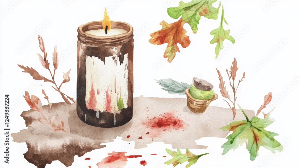 Poster serial killer, a flickering candle illuminates a set of disturbing objects in this high-fidelity sto