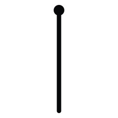 Black iron pole vector design illustration on white background.