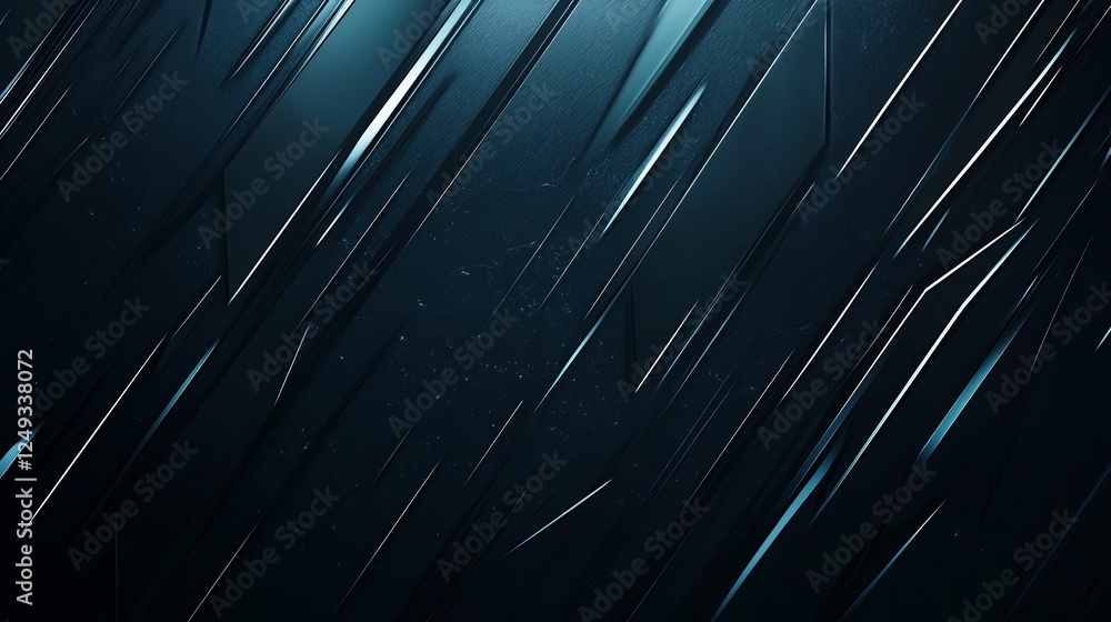Poster abstract dark blue texture with geometric lines for background or design element