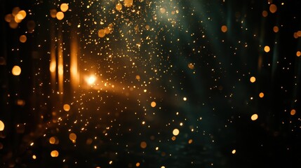 A dark room with a bright light shining through the window