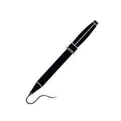 A pen vector silhouette  illustration