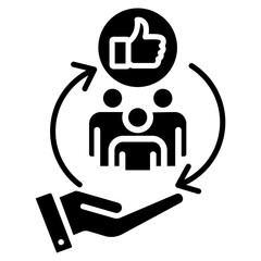 Satisfaction Glyph Icon