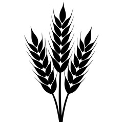 wheat plant crop vector silhouette