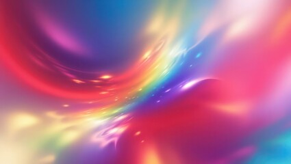 Obraz premium Rainbow Light Wave Digital Abstract Wallpaper Background