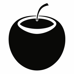 Coconut vector silhouette