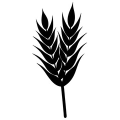 wheat plant crop vector silhouette