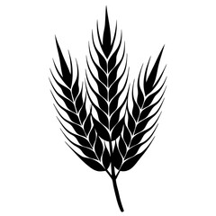 wheat plant crop vector silhouette