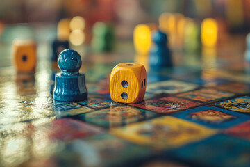 People playing games, family fun generative AI conept