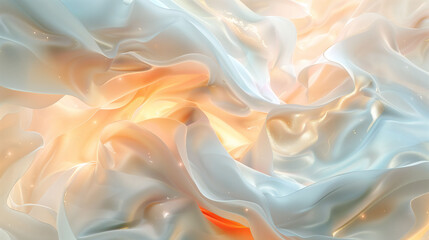 Obraz premium Ethereal Silk Flow – AI-Generated Abstract Art
