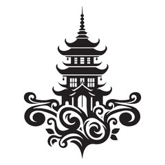 silhouette vector logo for the company