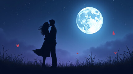 Obraz premium Passionate Kiss: Intimate Moment Captured in a Dreamy Embrace for Kiss Day