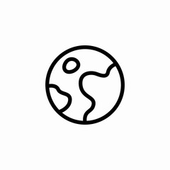 earth sphere icon sign vector