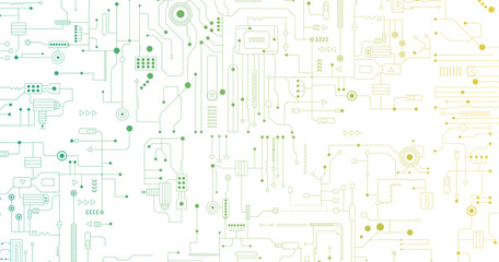 Circuit board technology background with hi-tech digital data connection system and computer electronic design. Vector design.
