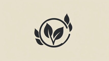 Simple leaf logo design, natural theme, abstract design, for branding or corporate identity