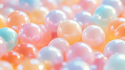 A bunch of colorful balls are scattered on a surface