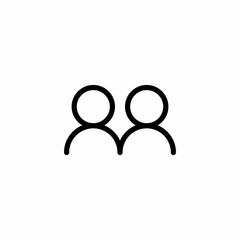 group colleagues icon sign vector
