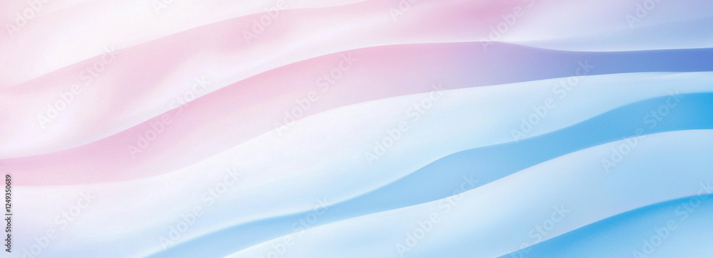 Aufkleber Soft pastel waves in pink and blue create calming background. Ideal for artistic projects