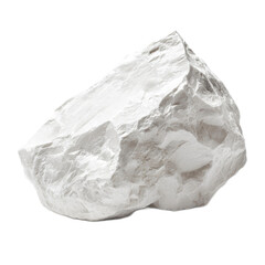 Obraz premium White Limestone Rock Isolated on White Background.