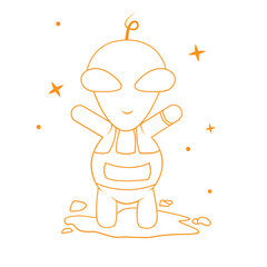 outle icon space illustration